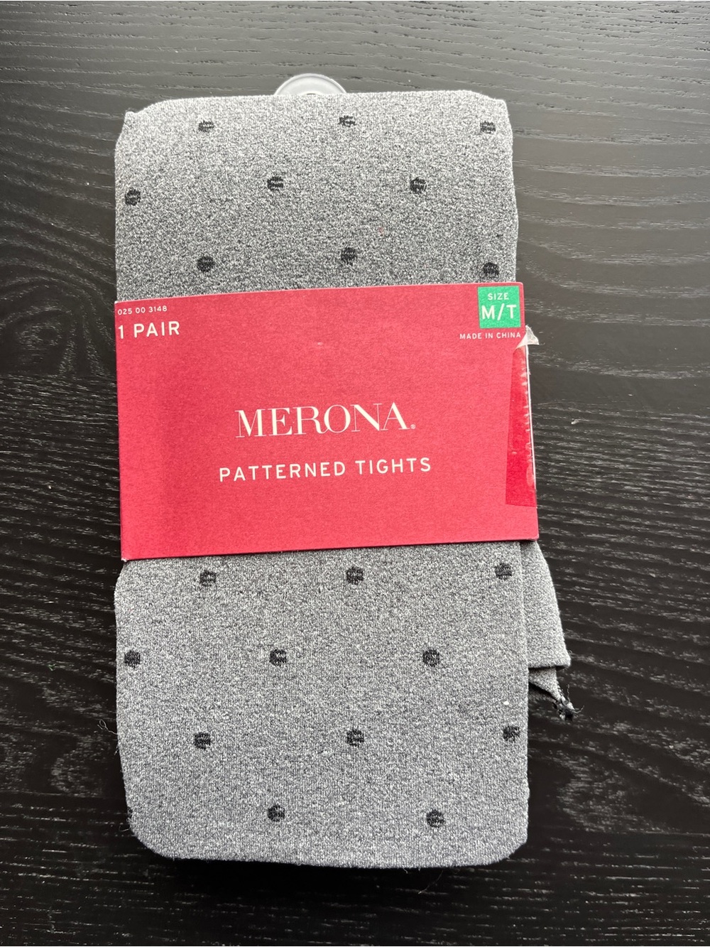 Merona Gray Polka Dot Patterned Tights